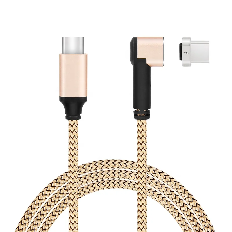 

2M 90 degree 87w 4.5A PD3.0 Magnetic USB-C charger Cable USB C To Type C Angle Fast Charging power Cable for Macbook Pro Samsung