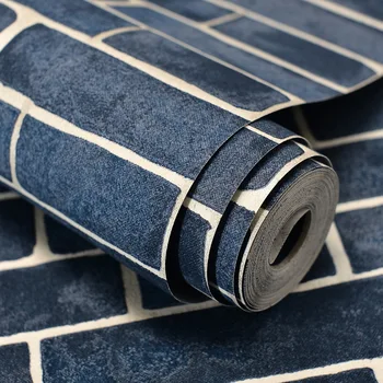 

3D Modern Vintage Textured Brick WallPaper Retro Brick Pattern Non-woven Wallpaper Bedroom Restaurant Hotel Waterproof