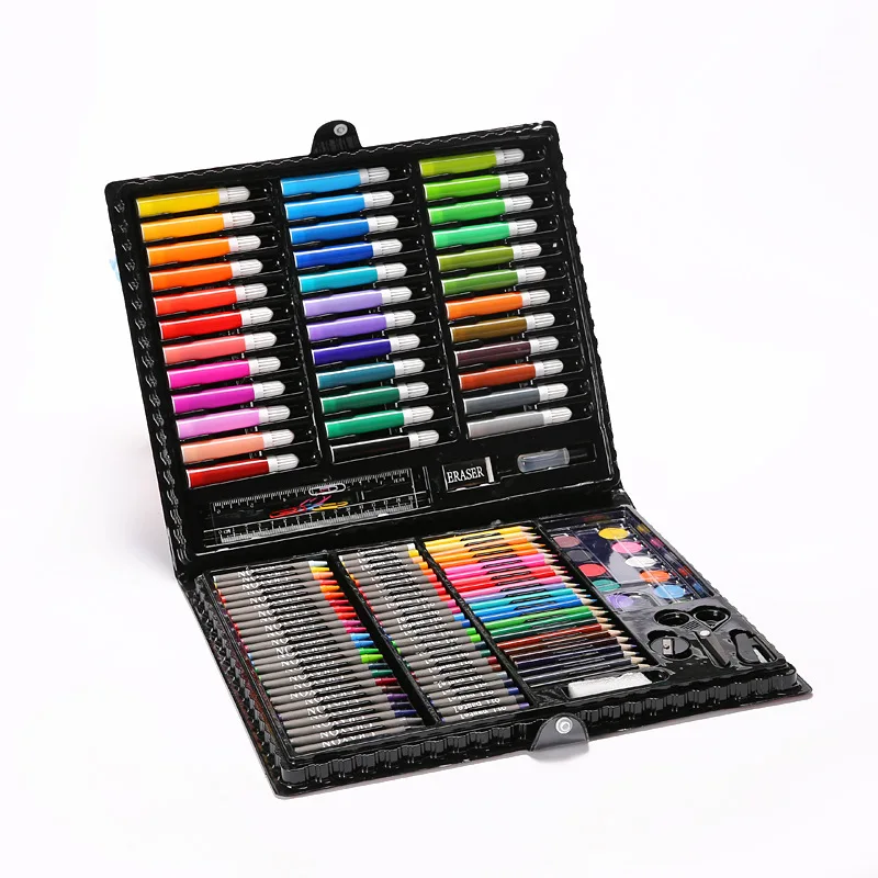 

150 Pcs/Set Drawing Tool Kit with Box Painting Brush Art Marker Water Color Pen Crayon Kids Gift GY88