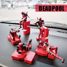 Автомобили украшения личность Deadpool кукла украшение автомобиля центральной консоли украшения компьютер компаньон кукла авто аксессуары