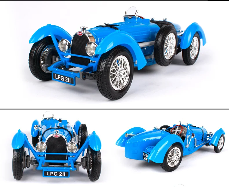 Bburago 1:18 1934 bugatti Тип 59 роскошный синий автомобиль литья под давлением 252*100*76 классическая модель автомобиля крутой автомобиль Коллекционирование для мужчин 12062