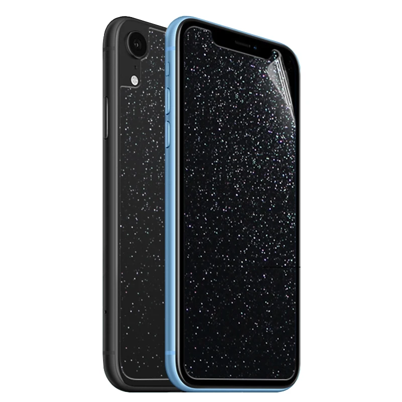 Передняя Задняя Алмазная блестящая мягкая пленка для iPhone XS Max XR X защитная блестящая мягкая защитная пленка
