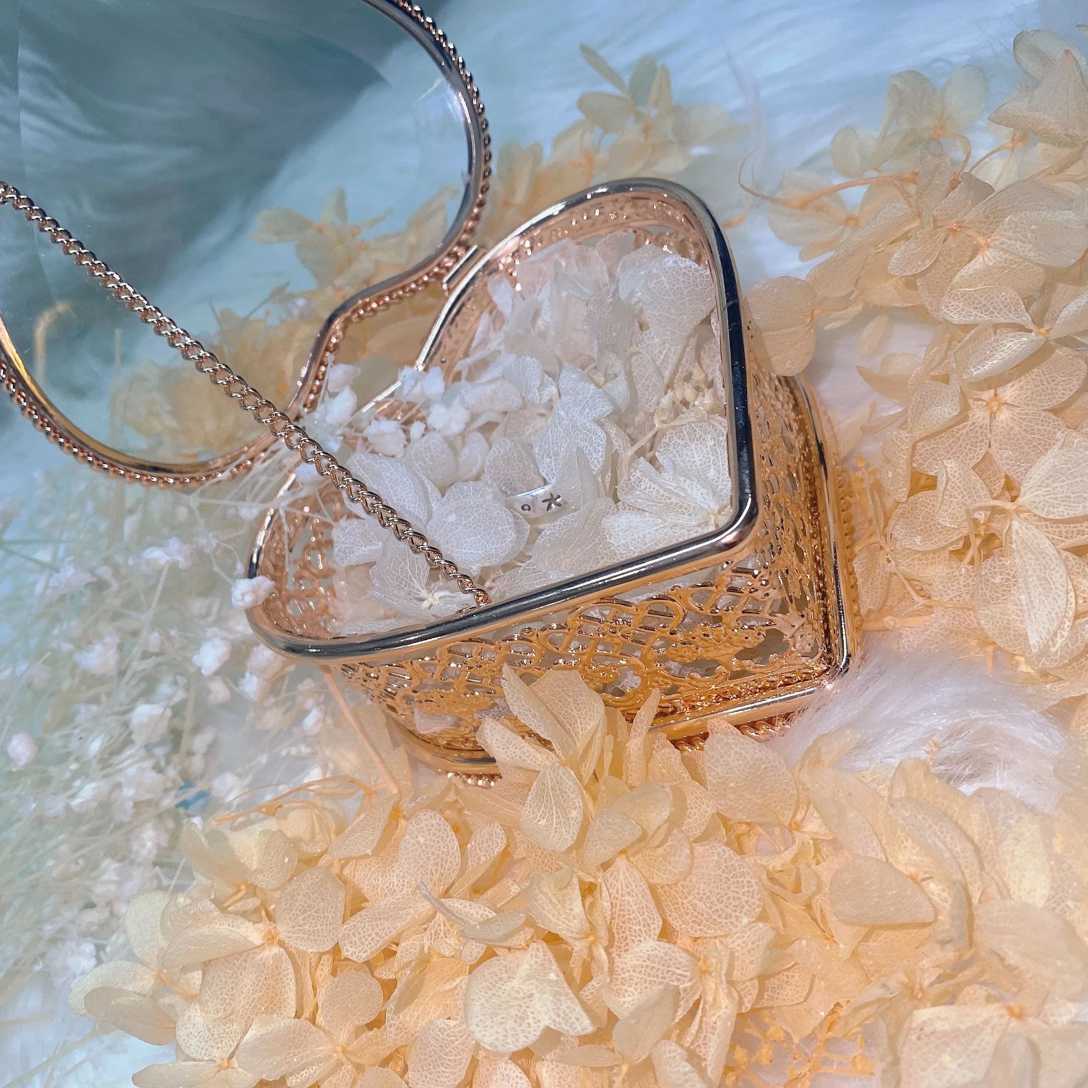 Custom Clear Glass Jewelry Box Valentine'S Gift Ring Box Necklace Storage Bride Party Wedding Decoration Personalized Gifts