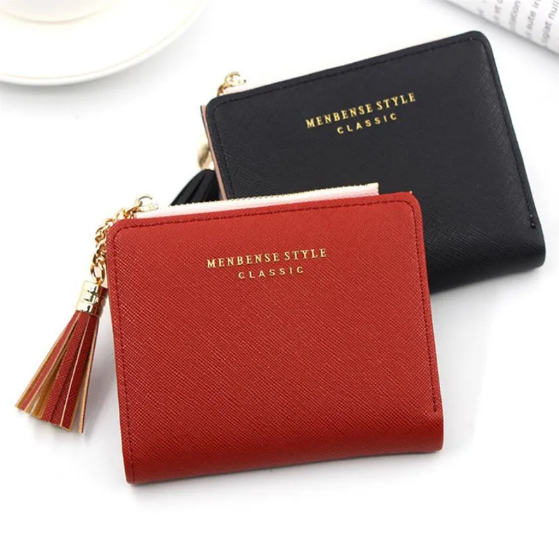 

Heart Tassel Women Wallet Small Cute Wallet Women Short Leather Women Wallets Zipper Purses Portefeuille Female Purse Clutch Bag