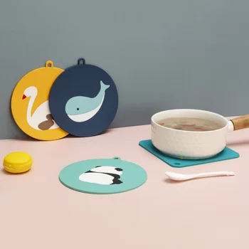 

Heat Proof Mat Heat Resistant Heat-Resistant Placemat Household Waterproof Oil-Proof Bowl Pot Table Mat Round Nordic Silicone