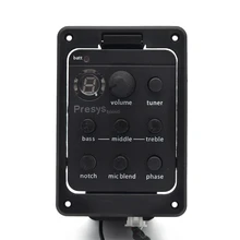 

10pcs Top Quality FISHMAN Presys 301 Mic Blend Dual Mode Preamp EQ Tuner Guitar Pickup Beat Board With Soft Piezo