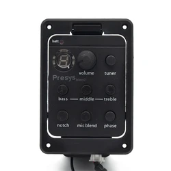10pcs Top Quality FISHMAN Presys 301 Mic Blend Dual Mode Preamp EQ Tuner Guitar Pickup Beat Board With Soft Piezo