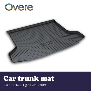 

Overe 1Set Car Cargo rear trunk mat For Infiniti QX50 2018 2019 Waterproof carpet Anti-slip mat Boot Liner Tray Car accessories