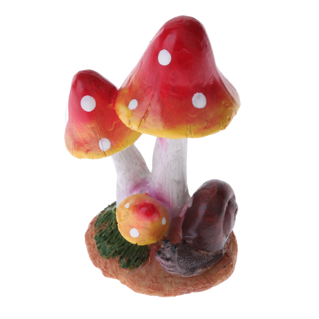 Miniature Cute Animal Mushroom Micro Landscape Terrariums Fairies Moss Garden Ornament Figurine Planter Bonsai Wedding Decor