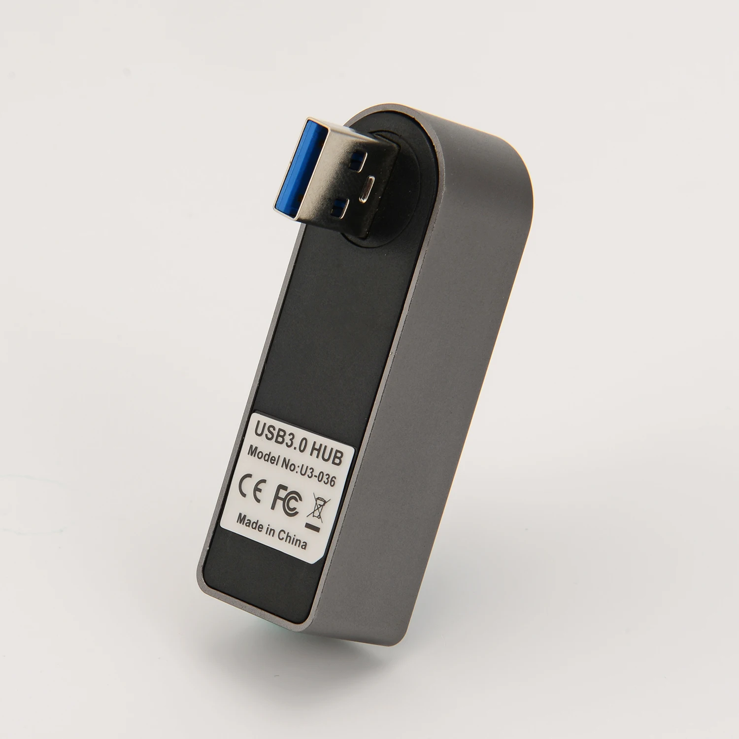 Высокоскоростной Алюминиевый сплав мини 3 порта USB 3,0 концентратор вращающийся USB разветвитель адаптер для ПК ноутбука