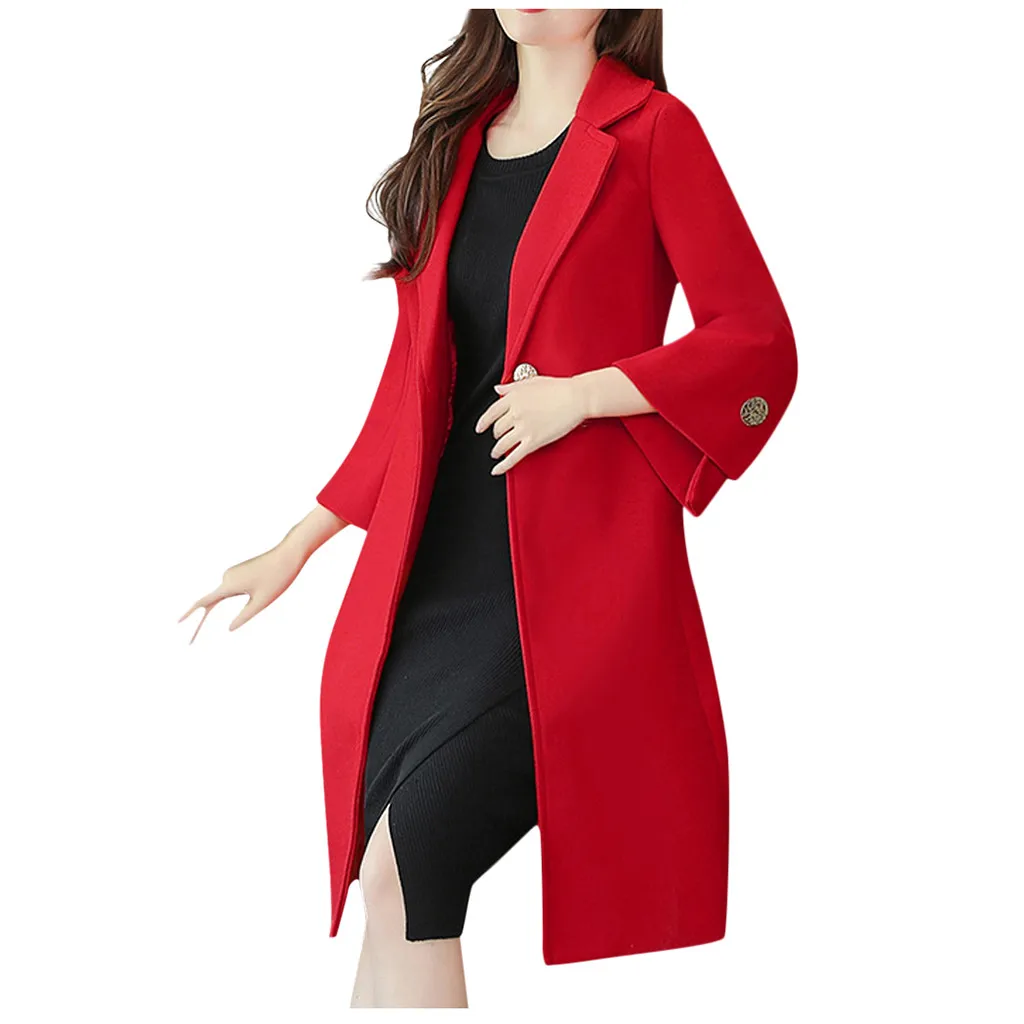 Зимнее женское пальто manteau femme hivers, зимнее длинное пальто на пуговицах с отворотом, Женское пальто, верхняя одежда abrigos mujer invierno