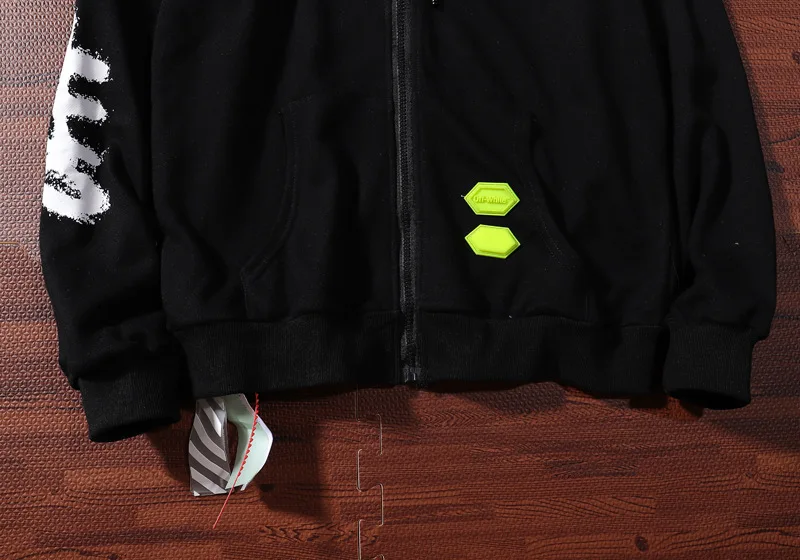 19ss OFF WHITE splash ink arrow толстовка с капюшоном Осенняя зимняя мужская толстовка с капюшоном женская одежда