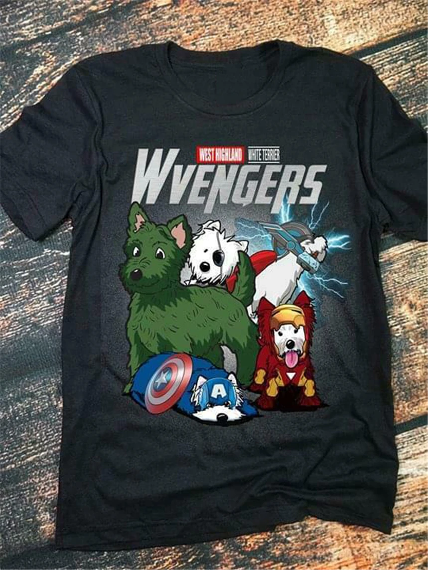 Wvengers West Highland White Terrier Avengers Endgame T Shirt Men S-3Xl Cotton  Latest New Style Tee | Мужская одежда