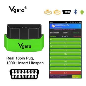 

Hot OBD2 ELM 327 Bluetooth diagnostic tools scanner scan tool car diagnostics obd obd2 scanner automotriz Vgate icar3 promotion
