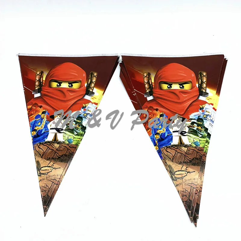 30pcs/lot Ninja Theme Kids Birthday Party Disposable Tableware Plates Cups Straws Baby Shower Party Decoration Supplies