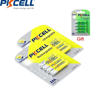 

8PCS PKCELL AAA 1000MAH 1.2V NI-MH Rechargeable battery AAA batteries 1000 circle times for toys flashlight
