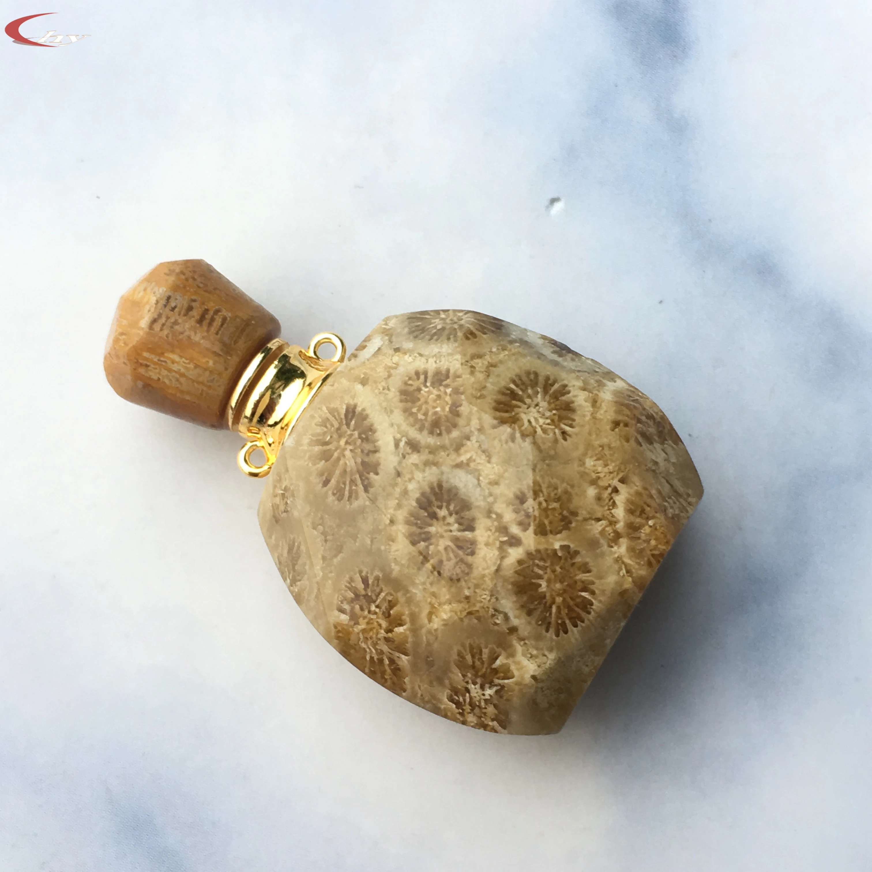 Coral Jades Perfume Bottle Pendants Necklace semiprecious stone Pendant Statement Jewelry Friends' gift. | Украшения и