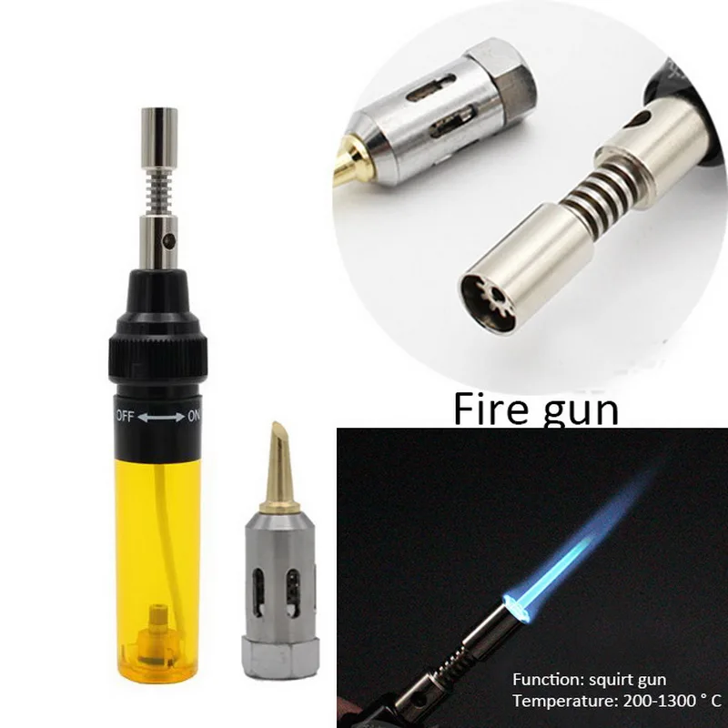 

Welding Gas Soldering Iron Butane Welding 1300 Celsius Portable Adjustable Temperature Cordless Welding Pen Burner Tip Tools