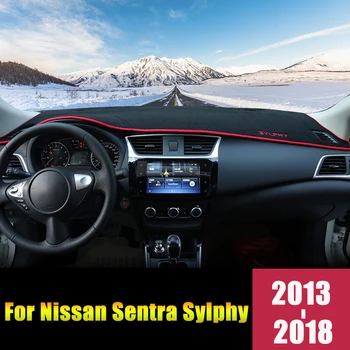

Car Dashboard Cover Mats Avoid Light Pads Anti-UV Carpets Accessories LHD For Nissan Sentra Sylphy 2013 2014 2015 2016 2017 2018