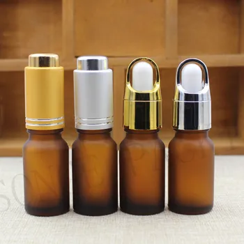 

10ml 15ml amber frosted glass bottle with dropper Essential oil bottle perfume Packaging Physiotherapy Avocado Essence Packaging