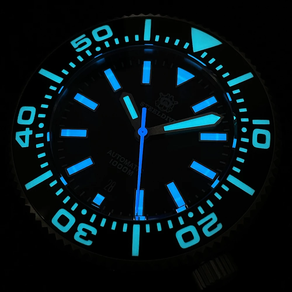 STEELDIVE SD1976P 48MM men dive watch,mens automatic watches 1000m waterproof wristwatch super luminous clock ceramic bezel
