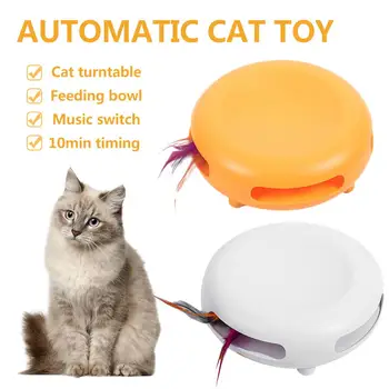 

Interactive Cat Toy Electric Cat Toy Funny Cat Turntable Indoor Scratching Training Toy Electronic Automatic Cat Toy For Pets