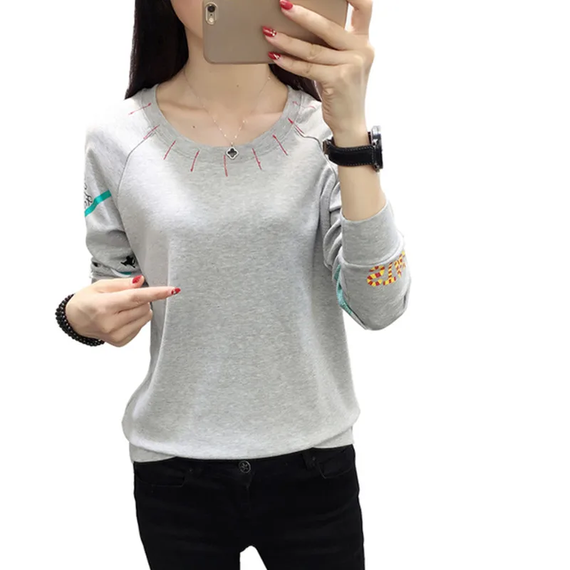 

Spring Fall Loose Print Pattern Thin Sweatshirt Fashion Ladies Hooded Pullover Tops Women Hoodies Casual Female Clothes C377
