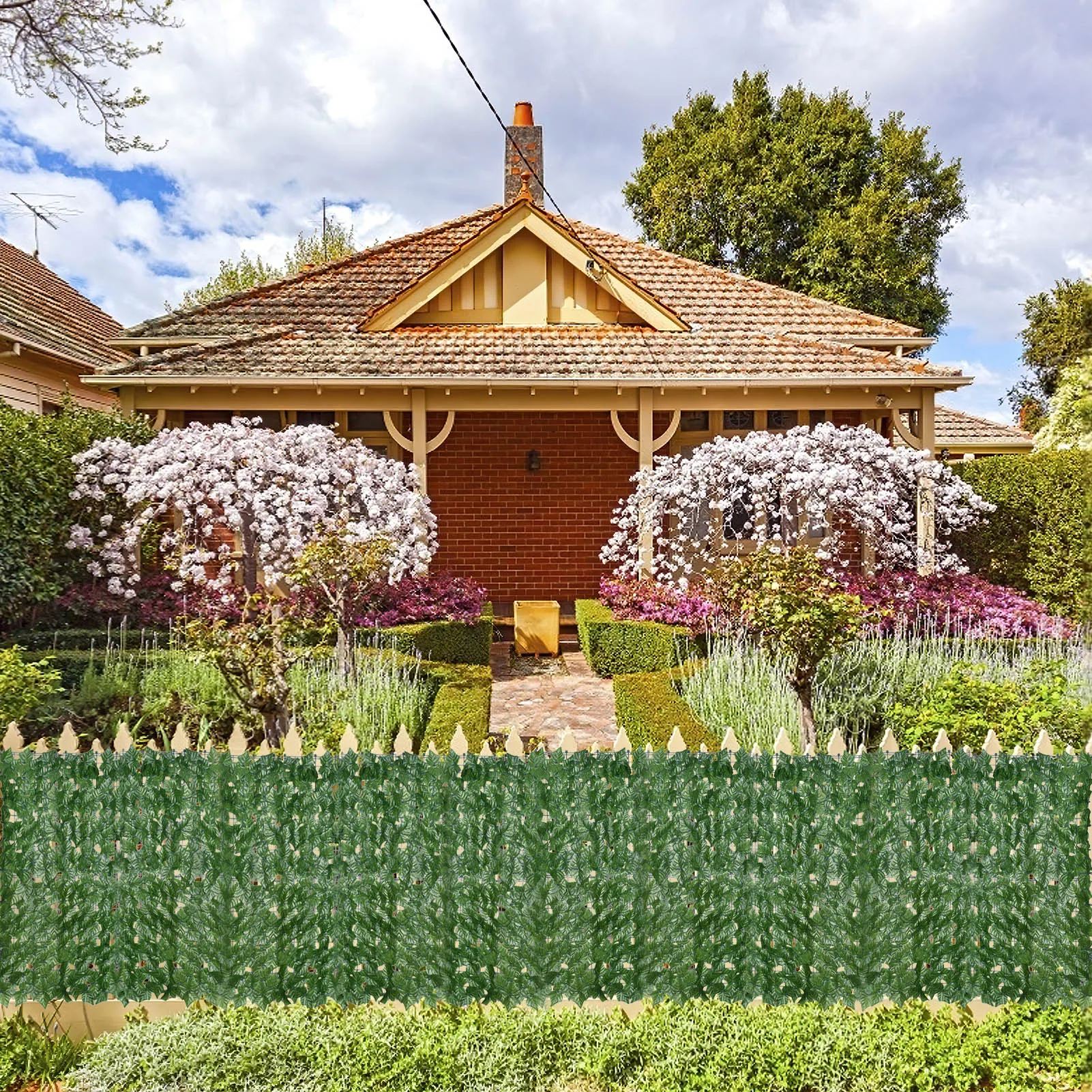 Simulation Blatt Zaun Net Parthenocissus Balkon Zaun Garten Rattan Kann Beliebig Gespleißt Demontiert Und Cut