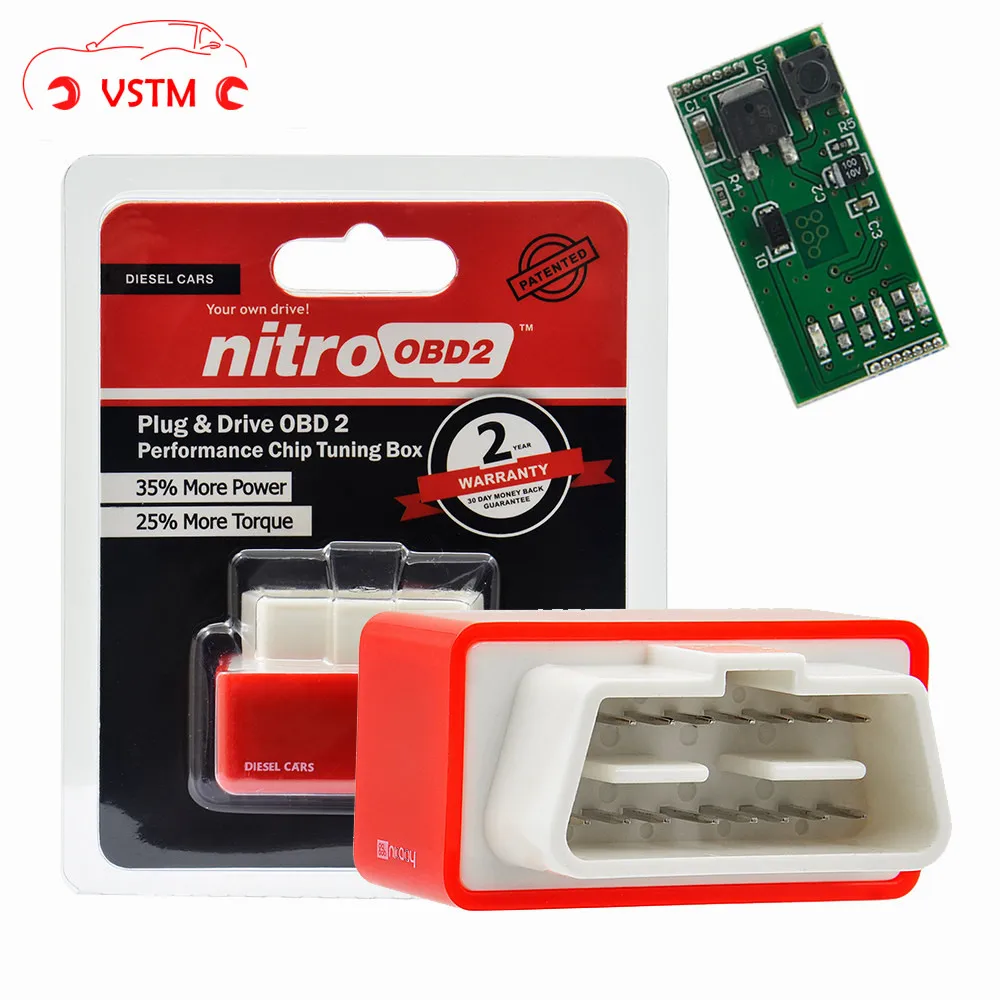 2021 Nitro OBD2 EcoOBD2 ECU Chip Tuning Box Plug & Driver NitroOBD2 Eco For Benzine Diesel Car 15% Fuel Save More Power |