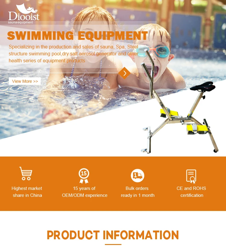 Swimming Pool Underwater Bike Water Pedal Bike Stainless Steel Aquabike