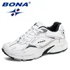 BONA 2022 New Designers Popular Action Leather Men Sneakers Outdoor Casual Shoes Fashion Man Leisure Footwear Walking Shoes Soft ► Photo 2/6