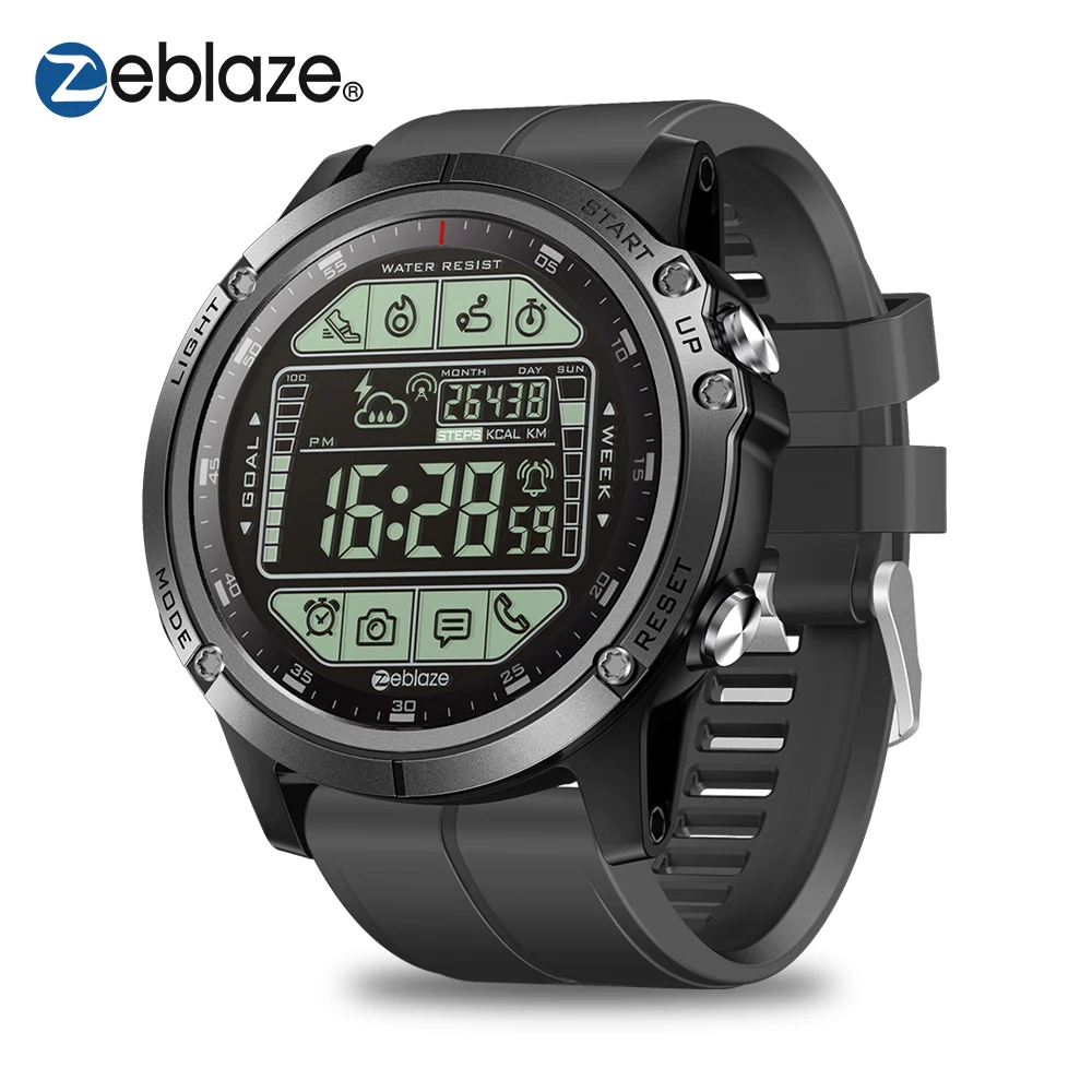 Zeblaze VIBE 3S смарт часы для мужчин 1 24 "умные со светодиодной подсветкой Blutooth 4 0 5ATM
