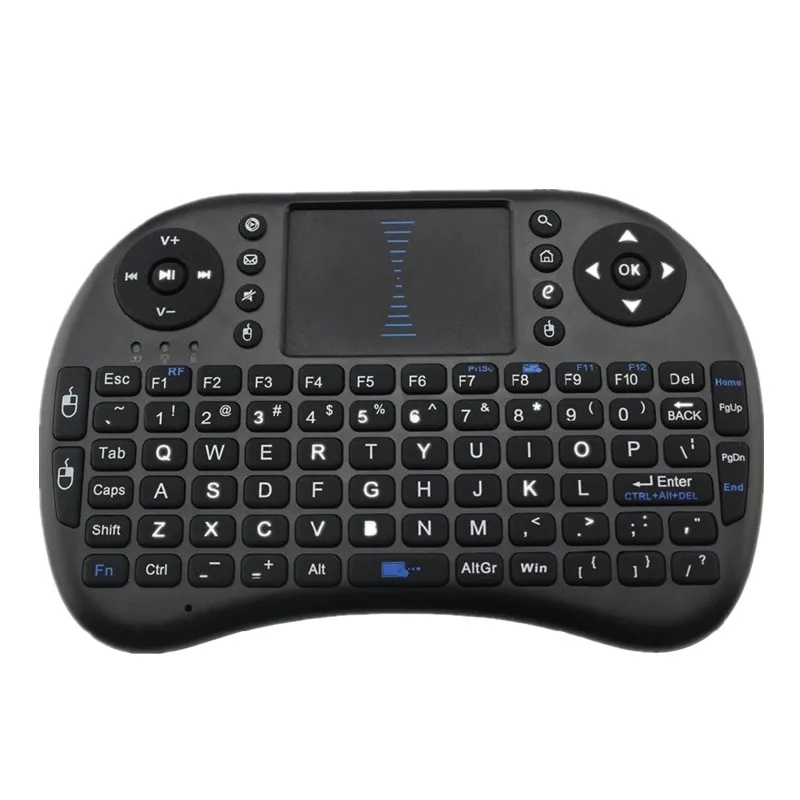 

Mini Wireless 2.4G Handheld QWERTY Keyboard Portable Gaming Keyboard with Touchpad for Smart TV Box/ Raspberry Pi / HTPC