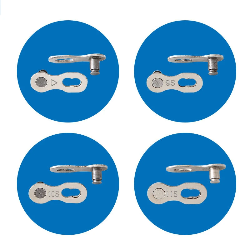 Cheap 6/7/8/9/10/11 Speed Bicycle Chain Link Connector Joints Magic Buttons Speed Quick Master Links Chain Mountain Bike Accessories 2