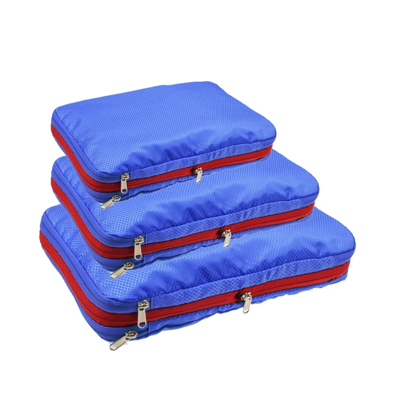 Мужская и женская Сальниковая набивка, органайзер для багажа, водонепроницаемая упаковка, кубики большой емкости, складная нейлоновая дорожная сумка - Цвет: Royal blue