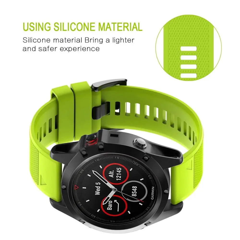 Premium Quick Release Silicone Watchband - Easyfit Bracelet Strap in 26mm/22mm Sizes