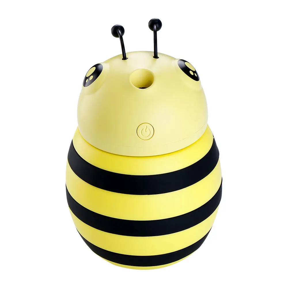 Yellow Ароматерапия диффузор очиститель воздуха увлажнитель 300 мл Littie Bee Usb зарядка портативный милый Многофункциональный ночной Светильник - Цвет: Yellow