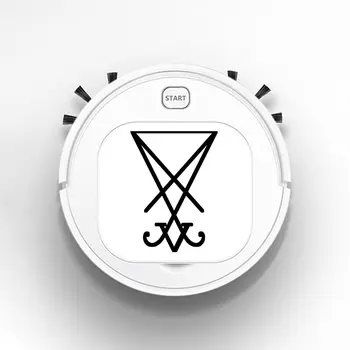 

1800Pa Robot Vacuum Cleaner Multifunctional Smart Floor Sweeper 3-In-1 Auto Rechargeable Dry Wet for Home LUCIFER SIGIL Funny