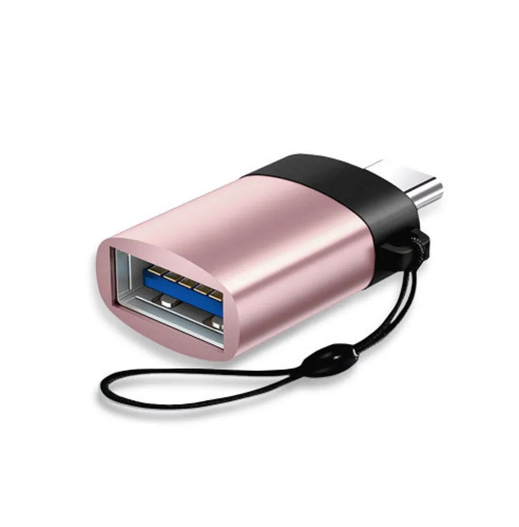 Type-C к Micro USB3.0 данных Мини Портативный зарядный адаптер конвертер адаптер - Цвет: Rose Gold