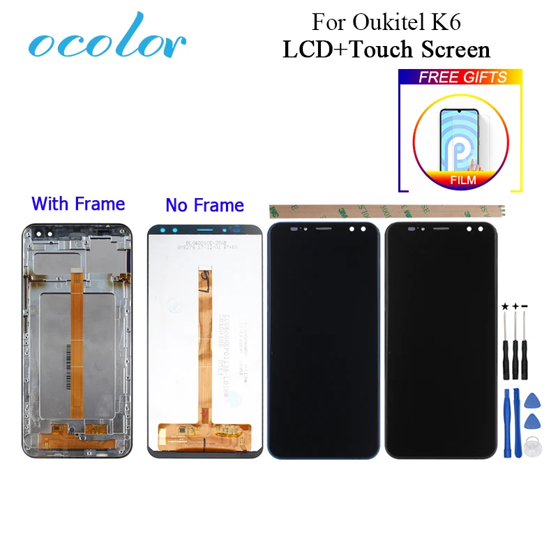 Ocolor для Oukitel K6 ЖК дисплей и сенсорный экран с рамкой 6 0 &quotдигитайзер в сборе