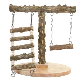 

1Pc Parrot Perch Stand Safe Wooden Grinding Stick Bird Cage Play Gym Climbing Ladder for Parrot