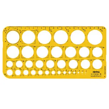 

Stencil for circles diameter 1-36mm plastic