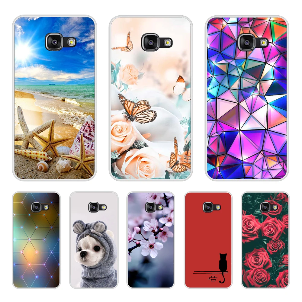 Custodia Per Telefono Per Samsung Galaxy A3 A5 A7 2016 Cover Posteriore In Tpu Morbido Protettiva Per Capa Samsung A3 A5 A7 2016 Cover Fiore Di Silico