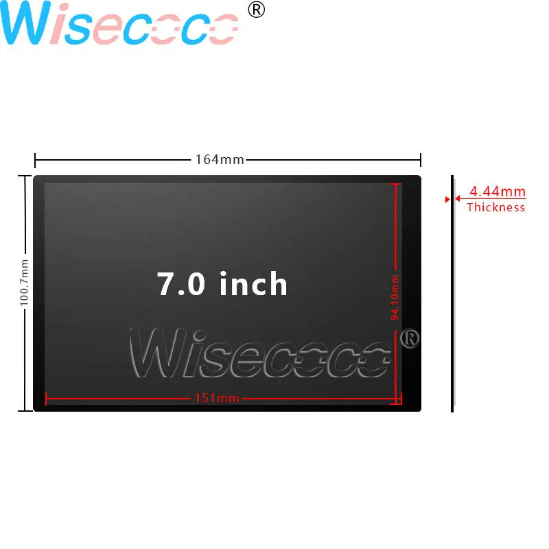 Wisecoco 7 дюймов 1920*1200 ips на тонкопленочных транзисторах на тонкоплёночных транзисторах ЖК-дисплей Дисплей USB мульти Сенсорный экран 40 штифтов MIPI Mini HDMI SD TYPE-C драйвер платы