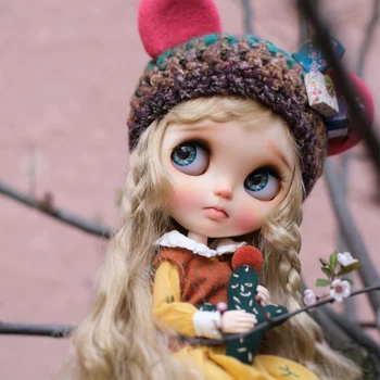 

neo Blyth Doll NBL 1/6 BJD Customized Face,big eyes doll makeup Ball Jointed Doll with wig handmade doll white skin