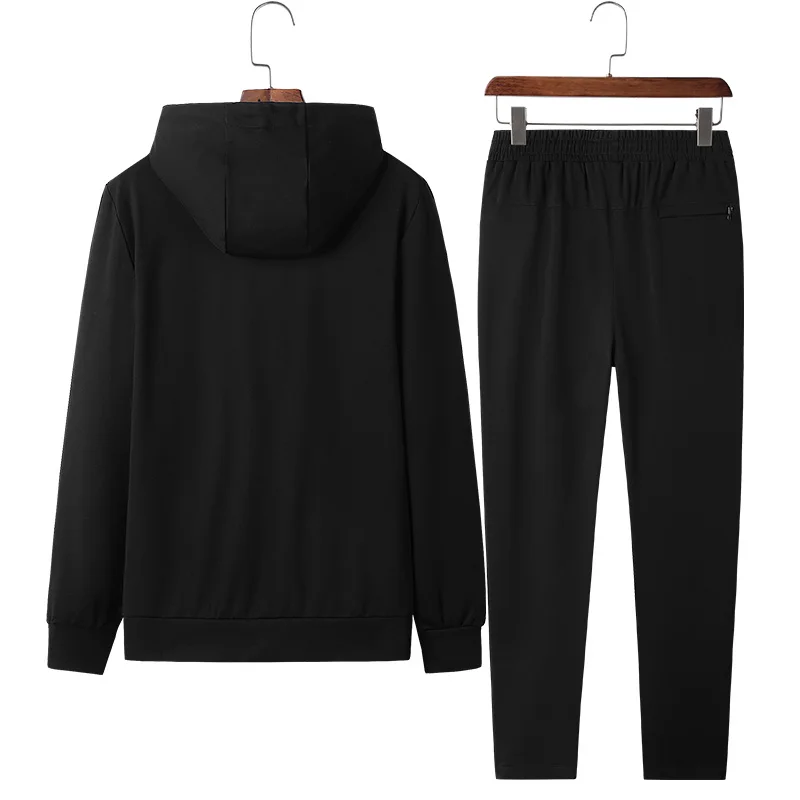 7XL,8XL New Men Set Spring Autumn Men Sportswear 2 Piece Sport Suit Jacket+Pant Sweatsuit Men Clothing Basketball Tracksuit Set