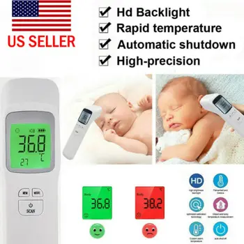

Non Contact Thermometer Infrared Forehead Digital Thermometer Fever Indicator Body Temperature Detector for Baby and Adults