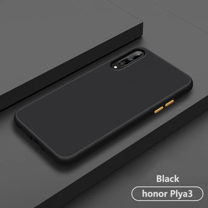 

luxury shockproof frosted transparent phone back etui coque cover case for huawei honor play3 play 3 soft edge silicone pc back