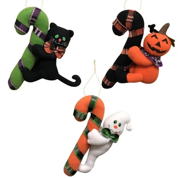 

3pcs Christmas New Year Hanging Owl White Ghost Pumpkin Running Doll Merry-Christmas Eve Halloween Decor children plush toy gift