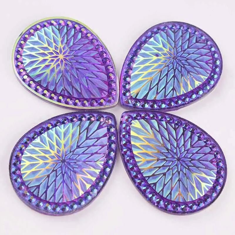 12 Taidian 3040mm Tear Drop Flatback Sew On Rhinestones for DIY Jewelry Accessories AB Color 50pieceslot